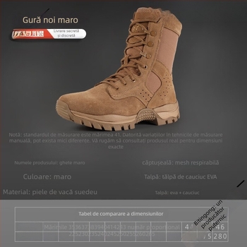 Ghete de luptă outdoor, înalte, pentru adulți, unisex, din nylon respirabil, bocanci desert/taktici