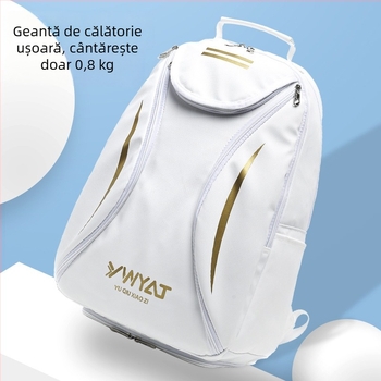 Rucsac badminton/tenis pentru adulți – capacitate pentru 3 rachete, PU impermeabil, logo Ywyat
