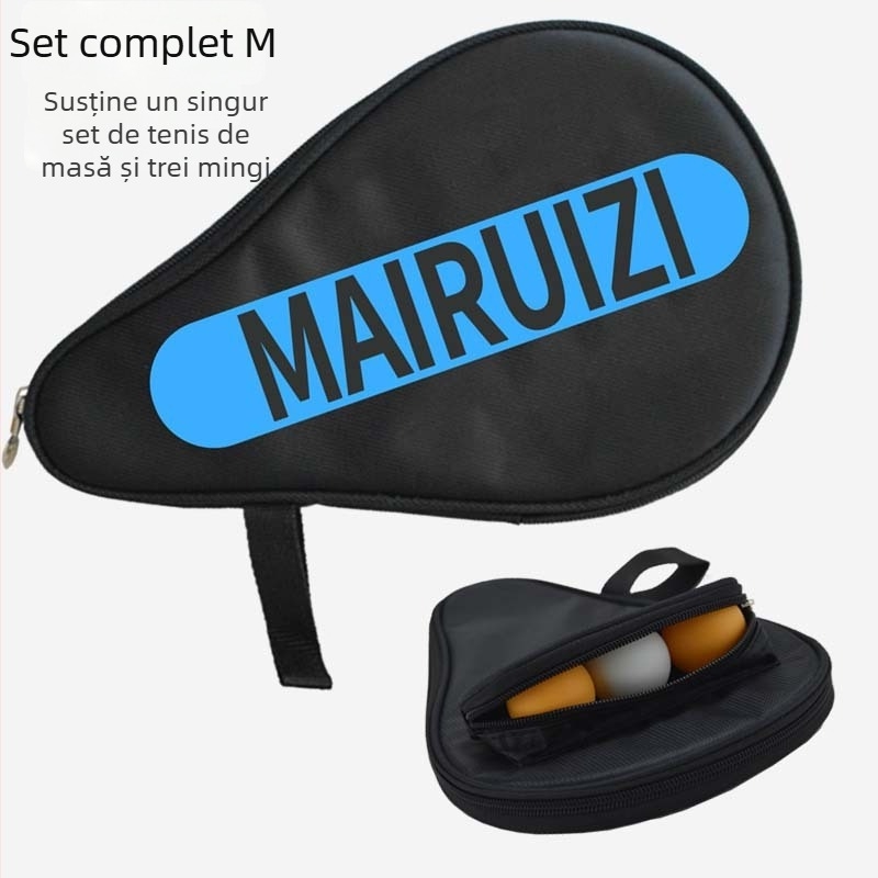 Set de tenis de masă cu husă în formă de dovleac, încape 3 mingi, material Oxford, brand MRAZ