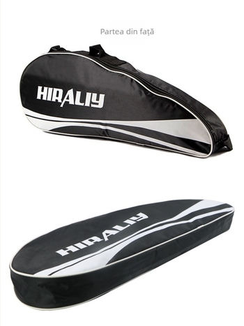 Geantă Spelt pentru rachete de badminton/tenis – Capacitate mare pentru 3–6 rachete, Curea de umăr, Oxford, Rezistent la apă, Logo imprimat, Unisex