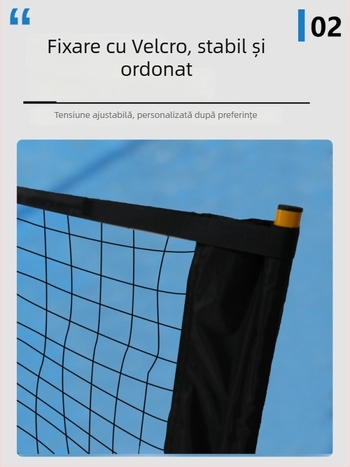 Rețea de antrenament pickleball 2-în-1, pentru exterior și interior; materiale: țevi din fier/poliester/pânză Oxford; Brand: Devils