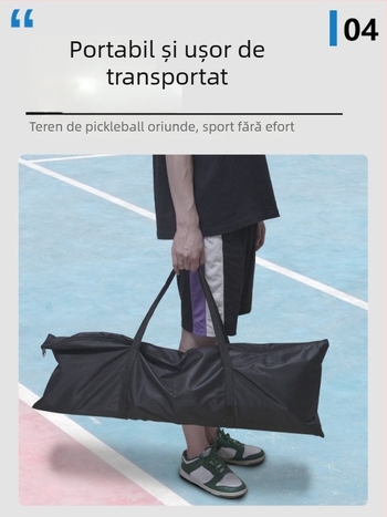 Rețea de antrenament pickleball 2-în-1, pentru exterior și interior; materiale: țevi din fier/poliester/pânză Oxford; Brand: Devils