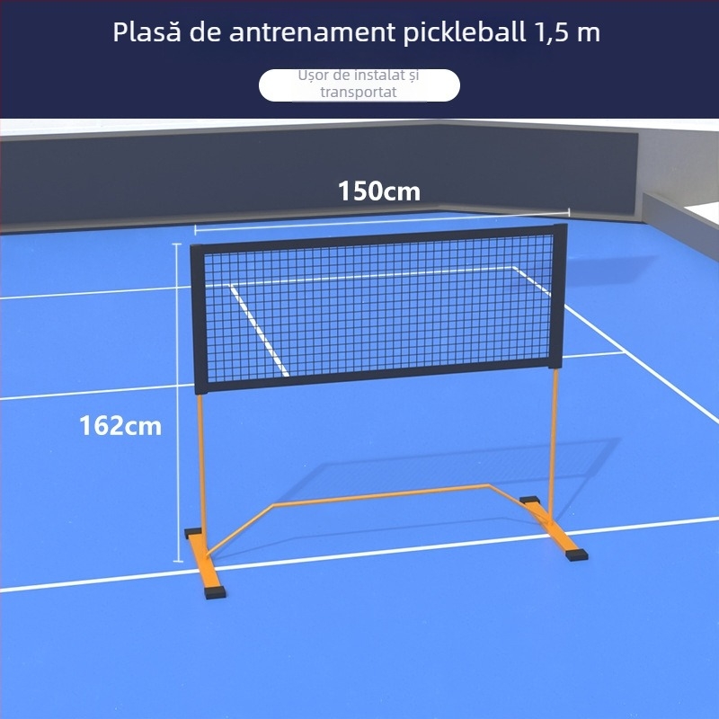 Rețea de antrenament pickleball 2-în-1, pentru exterior și interior; materiale: țevi din fier/poliester/pânză Oxford; Brand: Devils