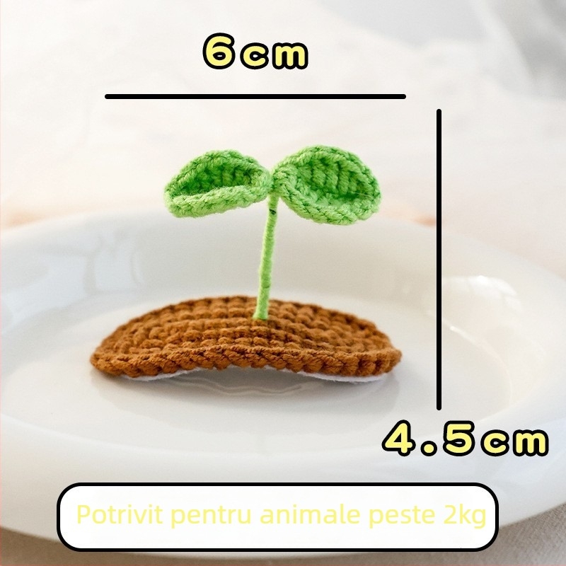 Clip de păr pentru animale de companie cu urechi de iepuraș 3D tricotate, pentru câini și pisici — lână, stil desene animate, BB clip; Brand: Little one is favored