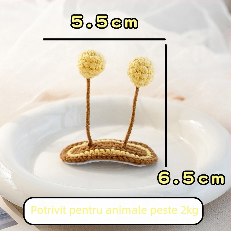 Clip de păr pentru animale de companie cu urechi de iepuraș 3D tricotate, pentru câini și pisici — lână, stil desene animate, BB clip; Brand: Little one is favored