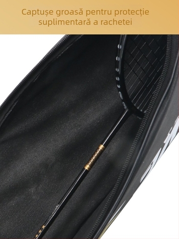 Husă Spike pentru rachetă de badminton – Oxford, rezistentă la zgârieturi și apă, geantă de umăr portabilă pentru depozitare, pentru adulți, echipament badminton/tenis