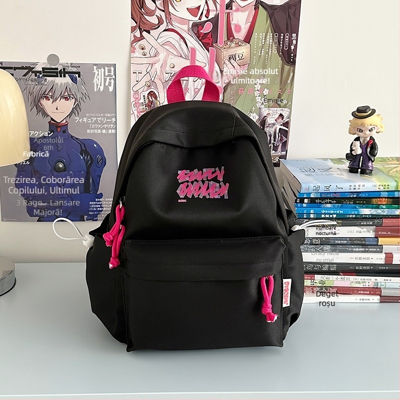 Rucsac școlar unisex din nylon, bretele cu pernă de aer, compatibil laptop 13 inch, capacitate sub 20 L, stil de relaxare