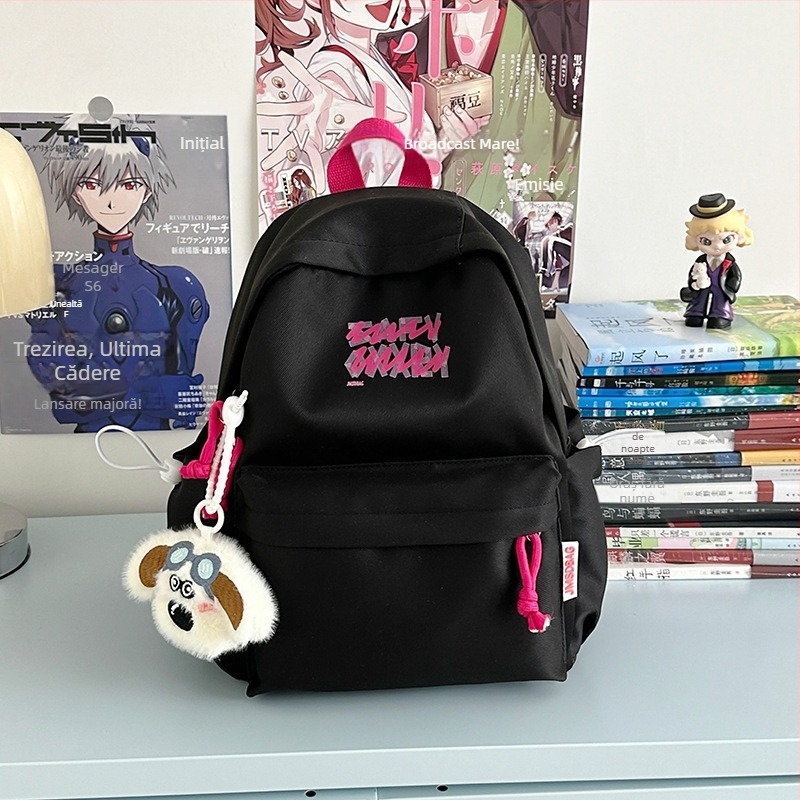 Rucsac școlar unisex din nylon, bretele cu pernă de aer, compatibil laptop 13 inch, capacitate sub 20 L, stil de relaxare