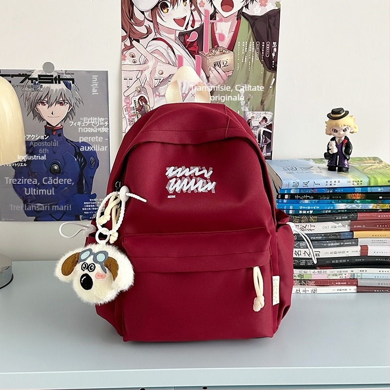 Rucsac școlar unisex din nylon, bretele cu pernă de aer, compatibil laptop 13 inch, capacitate sub 20 L, stil de relaxare