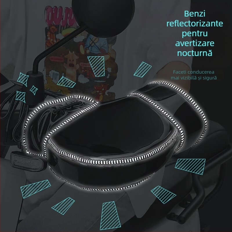 Mănuși pentru ghidaj motocicletă, iarnă, pentru bărbați și femei, rezistente la vânt, impermeabile, căptușite cu fleece, cu strat gros de bumbac