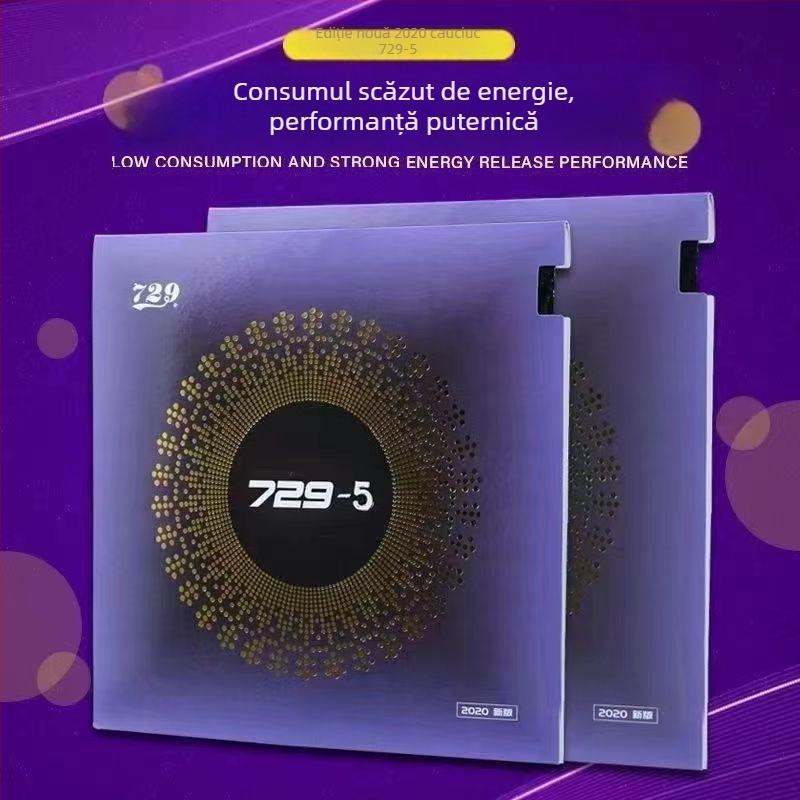 Gumă pentru tenis de masă 729-5, adezivă, brand 729, tip atac rapid cu arc