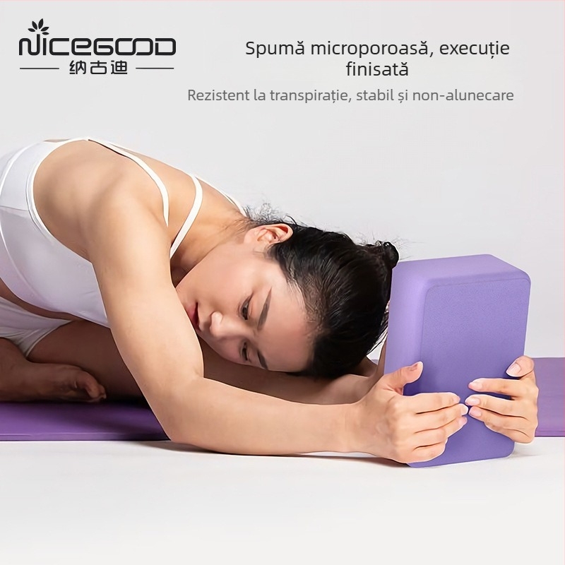Nagudi bloc de yoga din spumă EVA, densitate înaltă, pentru fitness și mișcări de dans