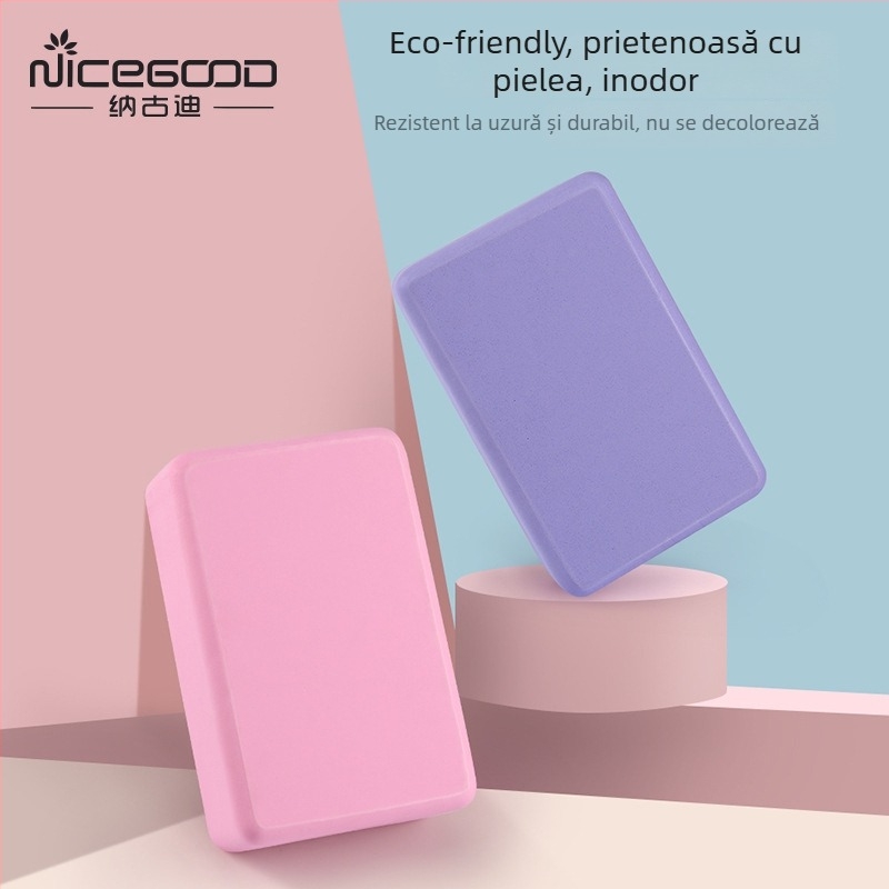 Nagudi bloc de yoga din spumă EVA, densitate înaltă, pentru fitness și mișcări de dans