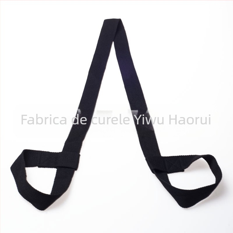 Saltea de yoga și curea de întindere - țesătură cu pânză simplă, poliester-bumbac, accesorii de yoga