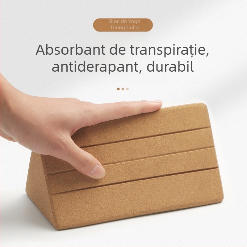 Nagahiro bloc de yoga triunghiular din plută, densitate înaltă, pentru relaxarea taliei și a abdomenului, suport pentru mișcări de dans