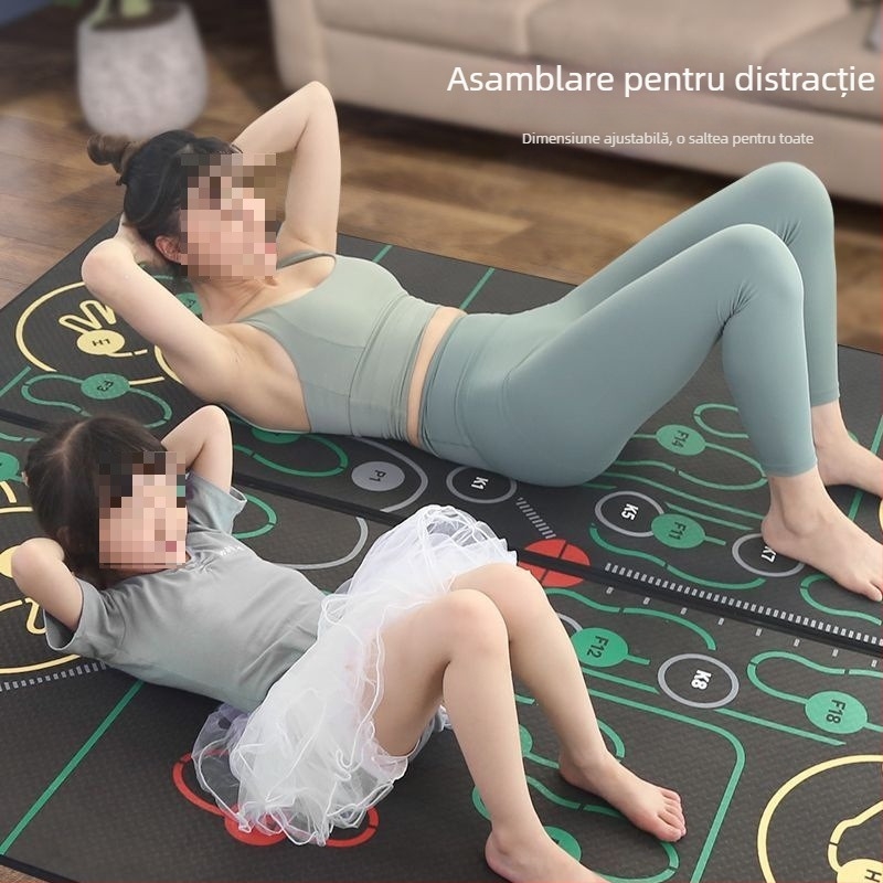 M9C Covoraș de yoga cu față dublă antiderapantă, 8 mm TPE, absorbție a șocurilor