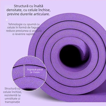 Covoraș de yoga, nitril, grosime 8mm, antiderapant, absorbție a șocurilor, fără zgomot