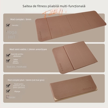 Saltea de yoga, pliabilă, culoare solidă, rezistentă la zgârieturi de pisici; material Poe, grosime 8 mm, greutate 1,28 kg, origine Ningbo, personalizare: Da