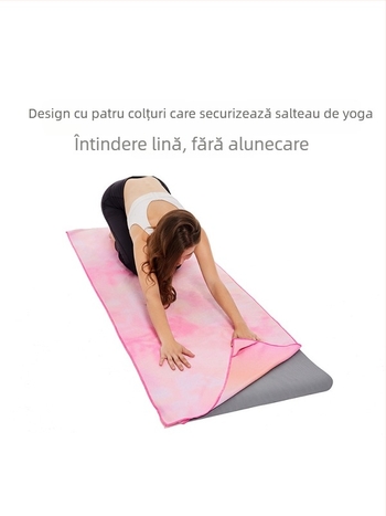 Prosop de yoga pentru covor, microfibră, grosime 1 mm, antiderapant, absorbant de transpirație, pliabil