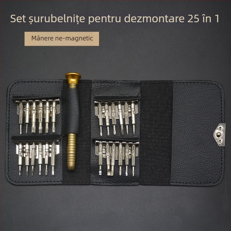 Set de șuruburi pentru uz casnic — trusă de reparații multi-funcțională pentru dispozitive Apple, telefoane mobile și calculatoare; cheie hexagonal interior; material: oțel cu carbon.