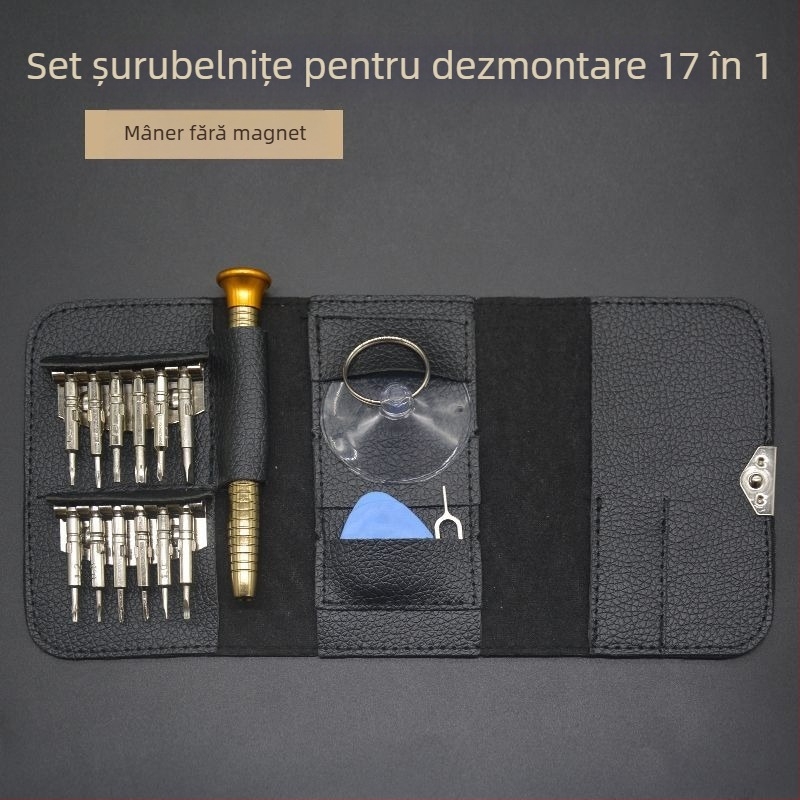 Set de șuruburi pentru uz casnic — trusă de reparații multi-funcțională pentru dispozitive Apple, telefoane mobile și calculatoare; cheie hexagonal interior; material: oțel cu carbon.