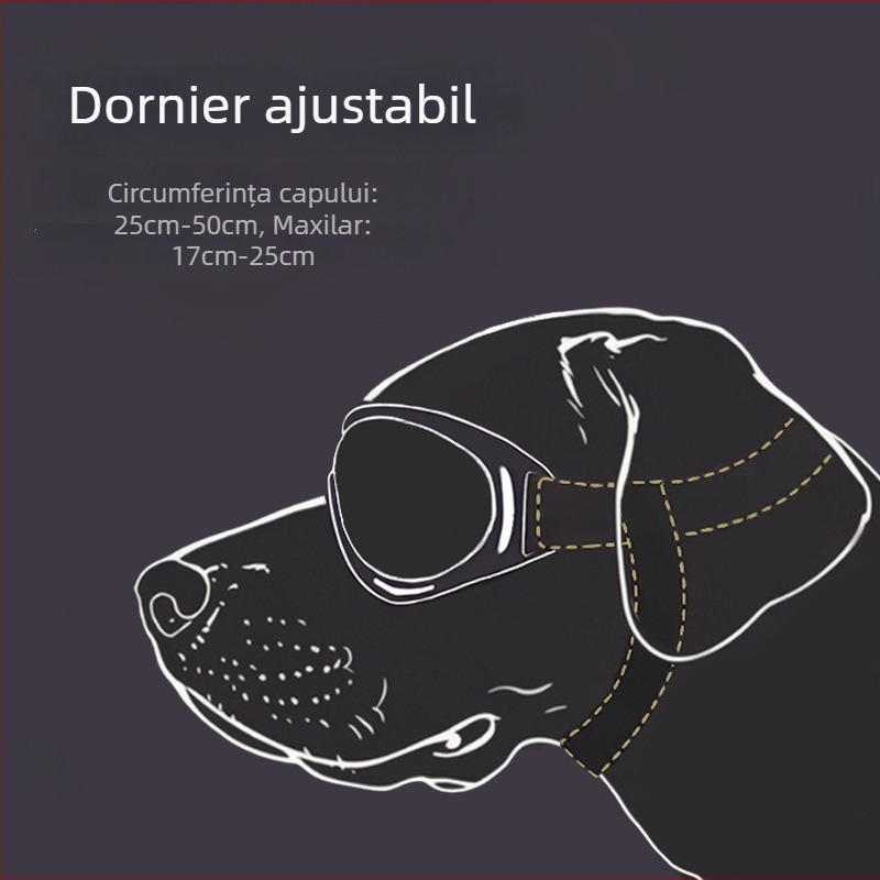 Ochelari de soare pentru animale de companie – protecție oculară împotriva vântului, lentile PC, ramă TPU, potrivire universală, utilizare în exterior