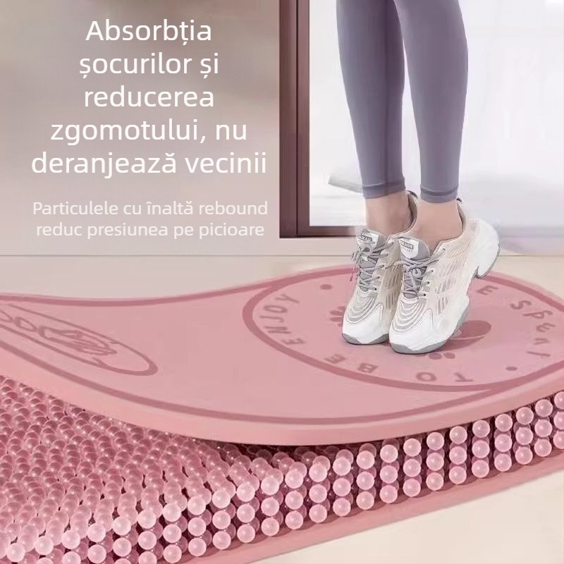 Saltea de yoga, imprimeu desen animat, material TPE, grosime 8 mm, anti-alunecare, absorbție la șocuri