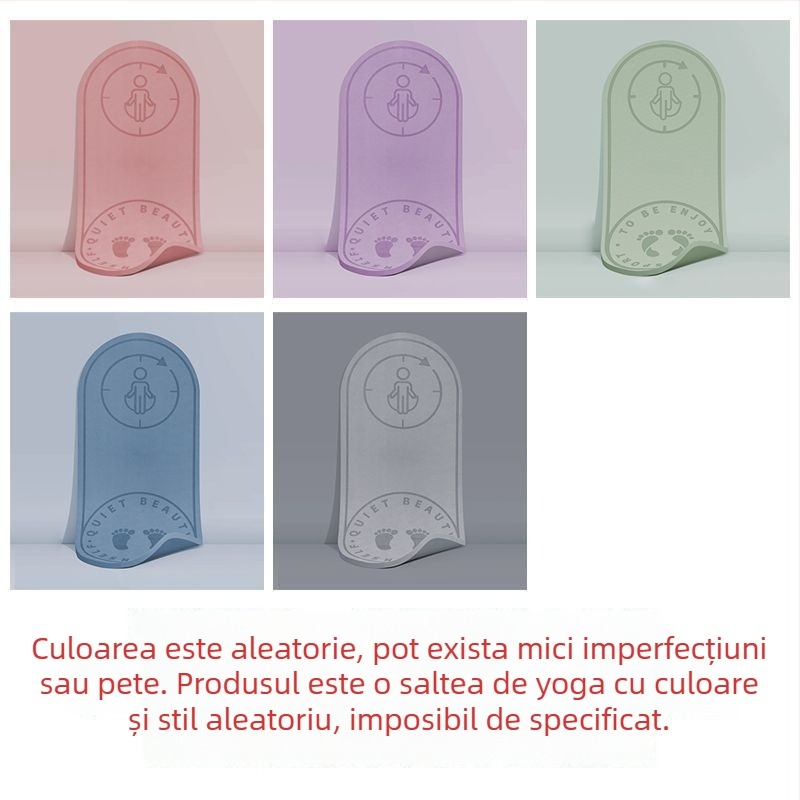 Saltea de yoga, imprimeu desen animat, material TPE, grosime 8 mm, anti-alunecare, absorbție la șocuri