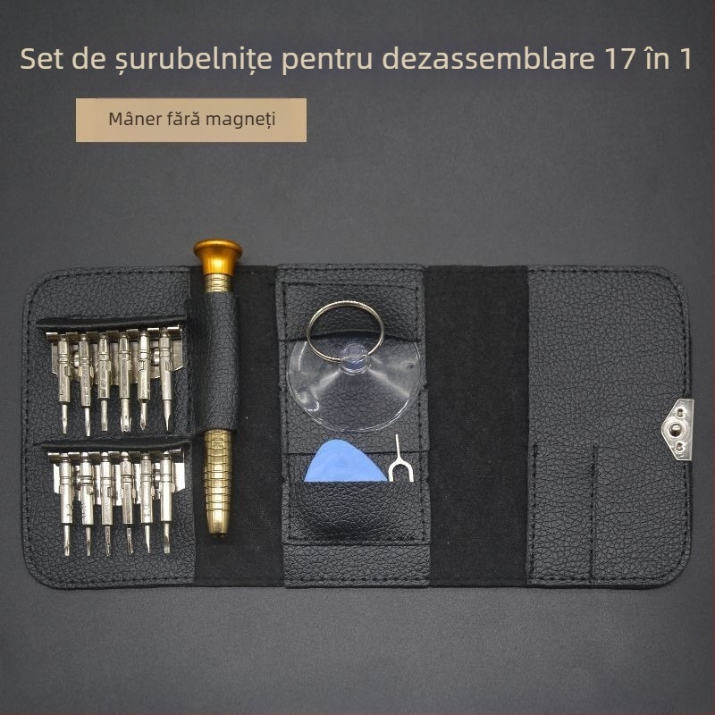 Set de șurubelnițe pentru reparații electronice, multifuncțional pentru dispozitive Apple, telefoane mobile și calculatoare – oțel carbon, cu biti hexagonali interior