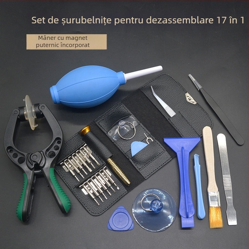 Set de șurubelnițe pentru reparații electronice, multifuncțional pentru dispozitive Apple, telefoane mobile și calculatoare – oțel carbon, cu biti hexagonali interior