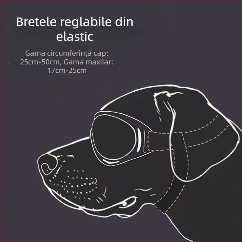 Ochelari de soare pentru animale de companie, lentile PC și ramă TPU, protecție oculară cu potrivire universală pentru câini