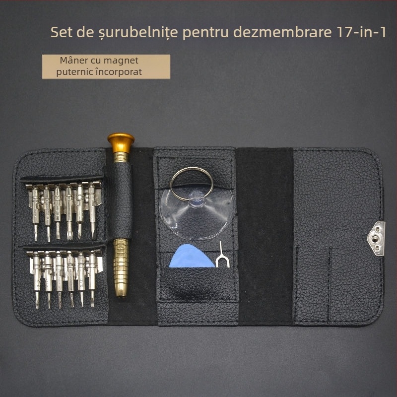 Set de șurubelnițe pentru uz casnic — Trusă multifuncțională de reparații pentru dispozitive Apple, telefoane mobile și PC-uri, din oțel carbon, cu set de bit hex intern