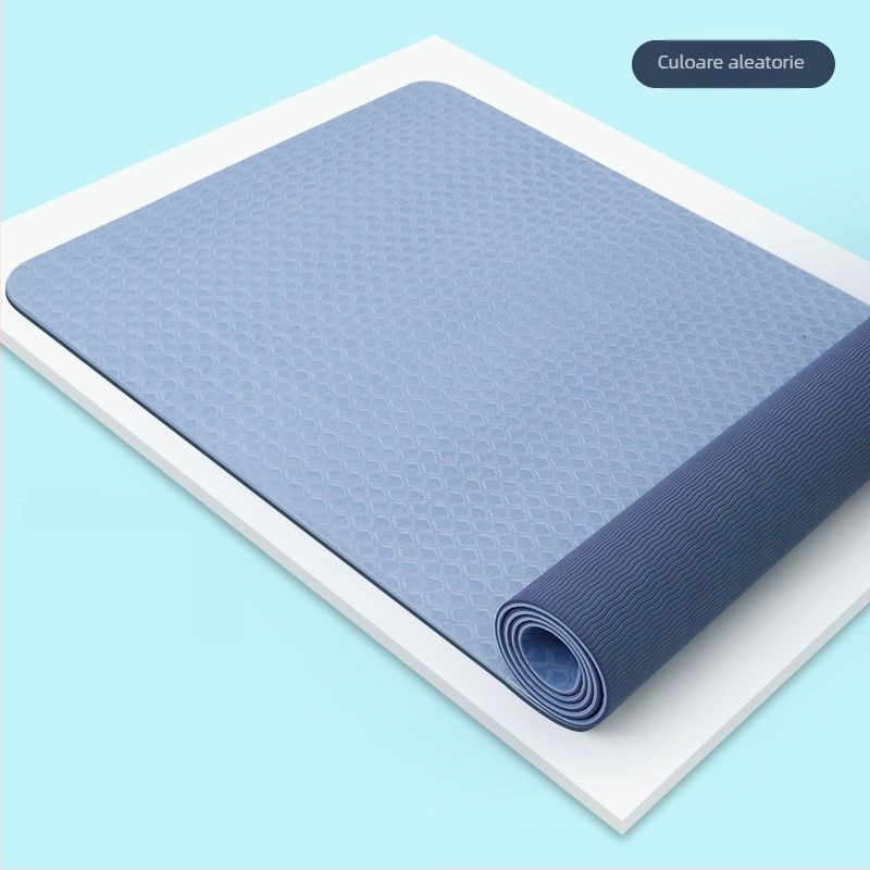 Covoraș de yoga - Dublu-față antiderapant, extrem de lat, extrem de gros (6 mm, TPE)