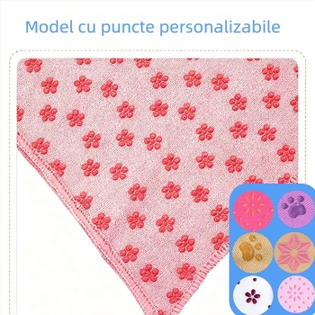 Prosop de yoga pentru antrenament — material TPE+velvet, personalizabil cu imprimare, uscare rapidă, absorbție de umiditate 5–10 secunde