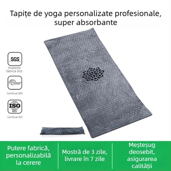 Prosop de yoga din microfibră, grosime 0,3 cm, greutate 300 g, personalizabil, potrivit pentru yoga și pilates