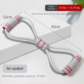 Puller pentru antrenament acasă — dispozitiv tracțiune cu 8 caractere, material TPR, unisex, potrivit pentru yoga și întinderea umerilor, spatelui și gâtului