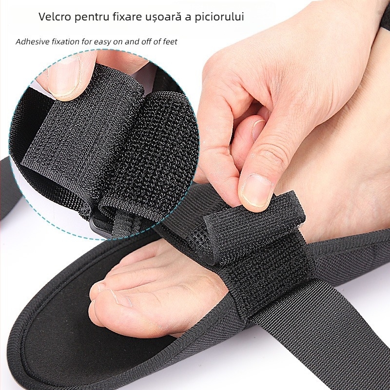 Șnur de întindere pentru yoga — Colecția de produse pentru picioare; Materiale: burete, țesătură Oxford, Velcro, cataramă din plastic, cataramă din metal, bandă din webbing; Codul produsului: 108 stretch foot drop; Scenarii de utilizare: masaj de sănătate,
