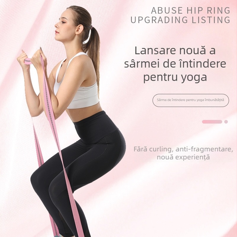 Centură de întindere / frânghie de yoga Steppenwolf – material poliester-cotton, accesorii de yoga, pentru fitness și bodybuilding, marcă privată autorizată