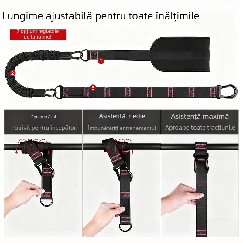 Centură de asistență la tracțiuni pentru uz casnic, cu bandă elastică din Neopren, pentru antrenament cuprinzător în interior