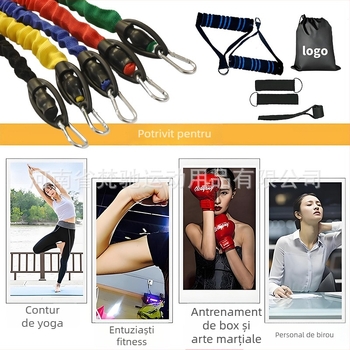 Bandă de rezistență pentru fitness, curea de antrenament multifuncțional, material TPES, lungime 1.2 m, tip: șnur de tensiune, potrivită pentru adolescenți, adulți și vârstnici (TPES, 1.2 m, șnur de tensiune, adolescenți, adulți, vârstnici)