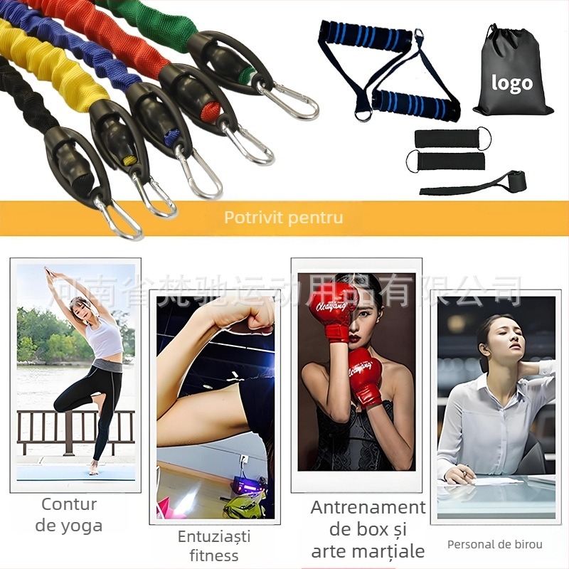 Bandă de rezistență pentru fitness, curea de antrenament multifuncțional, material TPES, lungime 1.2 m, tip: șnur de tensiune, potrivită pentru adolescenți, adulți și vârstnici (TPES, 1.2 m, șnur de tensiune, adolescenți, adulți, vârstnici)