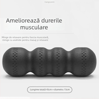 Role din spumă EPP solidă, cu design cu patru capete, pentru relaxare musculară și masaj fascial; potrivit pentru coloana vertebrală și talie; ajutor pentru yoga
