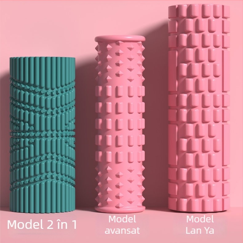 Coloană de yoga din spumă solidă, două în unu, pentru masaj muscular și relaxare, XINJIFU