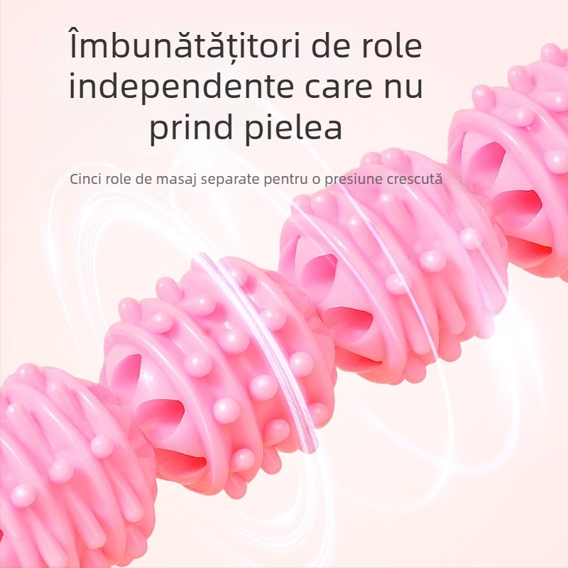 Bețișor de masaj pentru yoga, cu design cu cinci roți și minge — Miao aitang; Accesorii pentru yoga; Masaj pentru sănătate