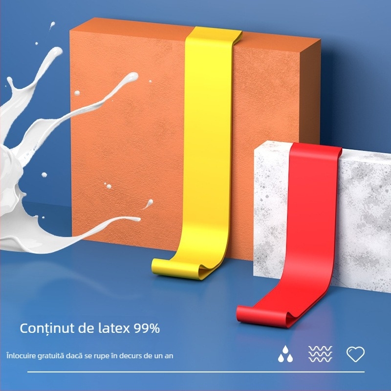 Bandă elastică de rezistență din latex pentru genuflexiuni și lucrul fesierilor – accesorii yoga Rexchi, fitness