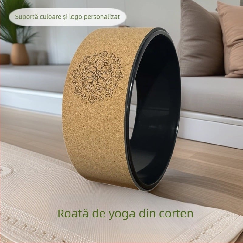 Roata de yoga din plută pentru studiouri, masaj pentru spate, deschidere a umerilor, îndoirea spatelui, material: PP + plută, marcă: Xinge