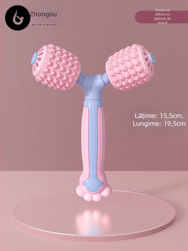 Baston de masaj din silicon, roller în formă de Y pentru relaxarea mușchilor picioarelor, accesoriu de yoga, originea: China