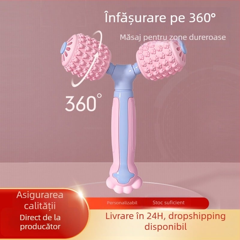 Baston de masaj din silicon, roller în formă de Y pentru relaxarea mușchilor picioarelor, accesoriu de yoga, originea: China