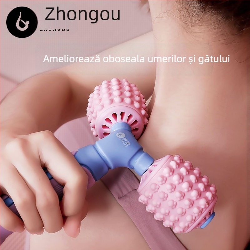 Baston de masaj din silicon, roller în formă de Y pentru relaxarea mușchilor picioarelor, accesoriu de yoga, originea: China