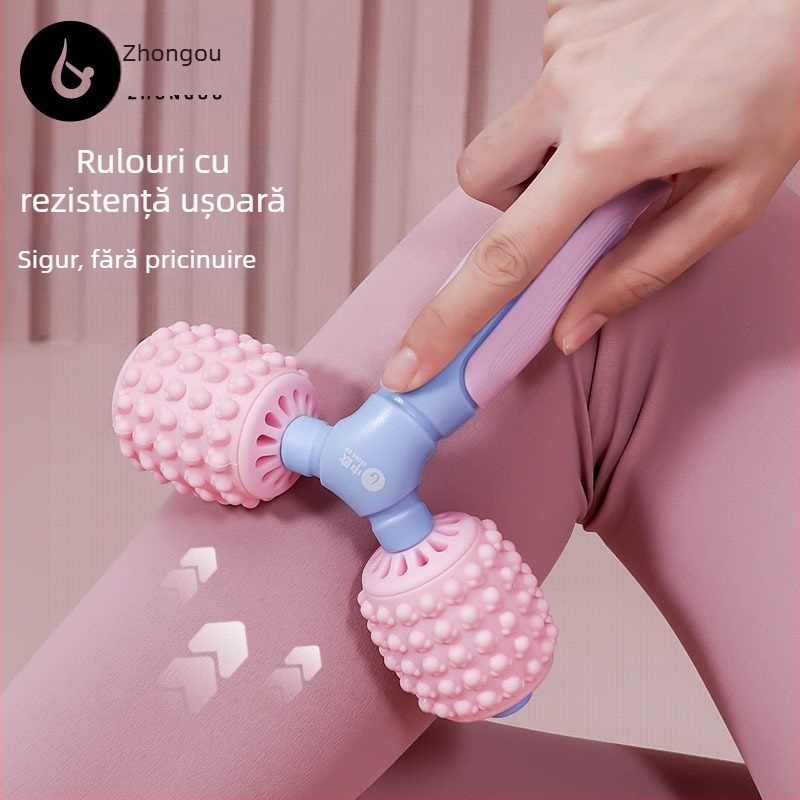 Baston de masaj din silicon, roller în formă de Y pentru relaxarea mușchilor picioarelor, accesoriu de yoga, originea: China